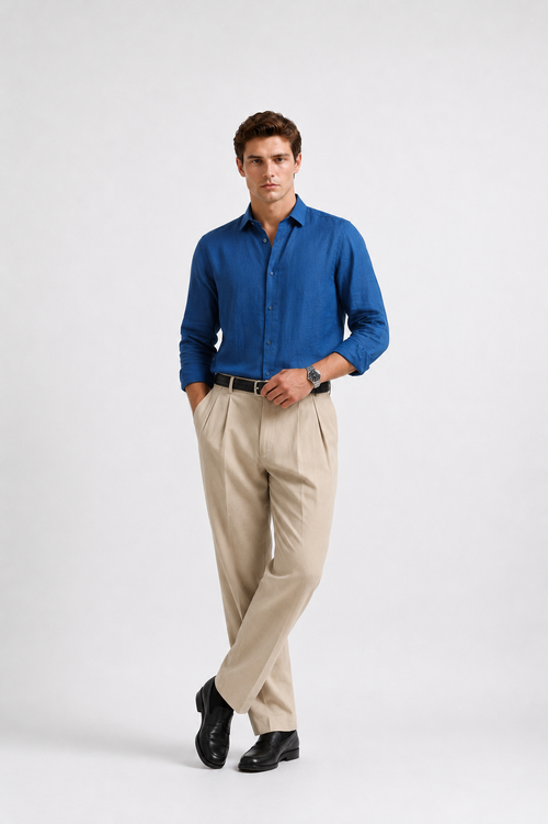 RELAXED-FIT LINEN SHIRT
