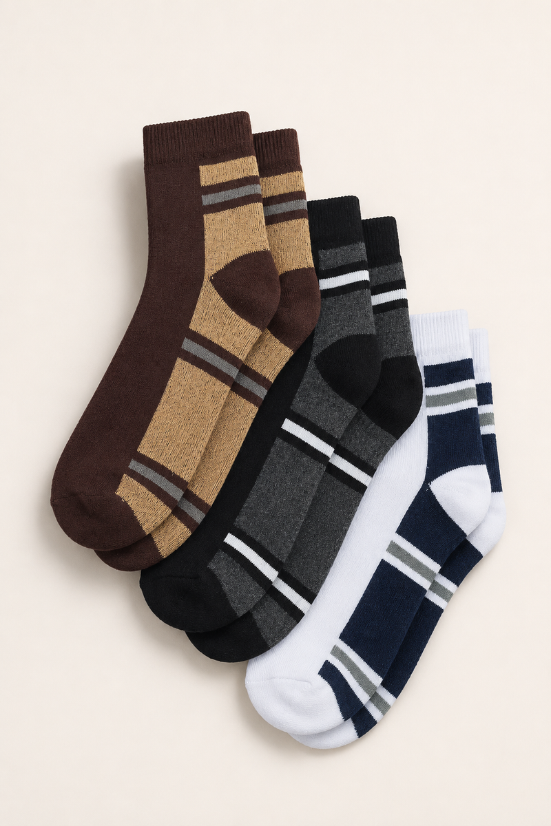 Stride Set Two No-Smell Cotton Socks (Pack of 3)