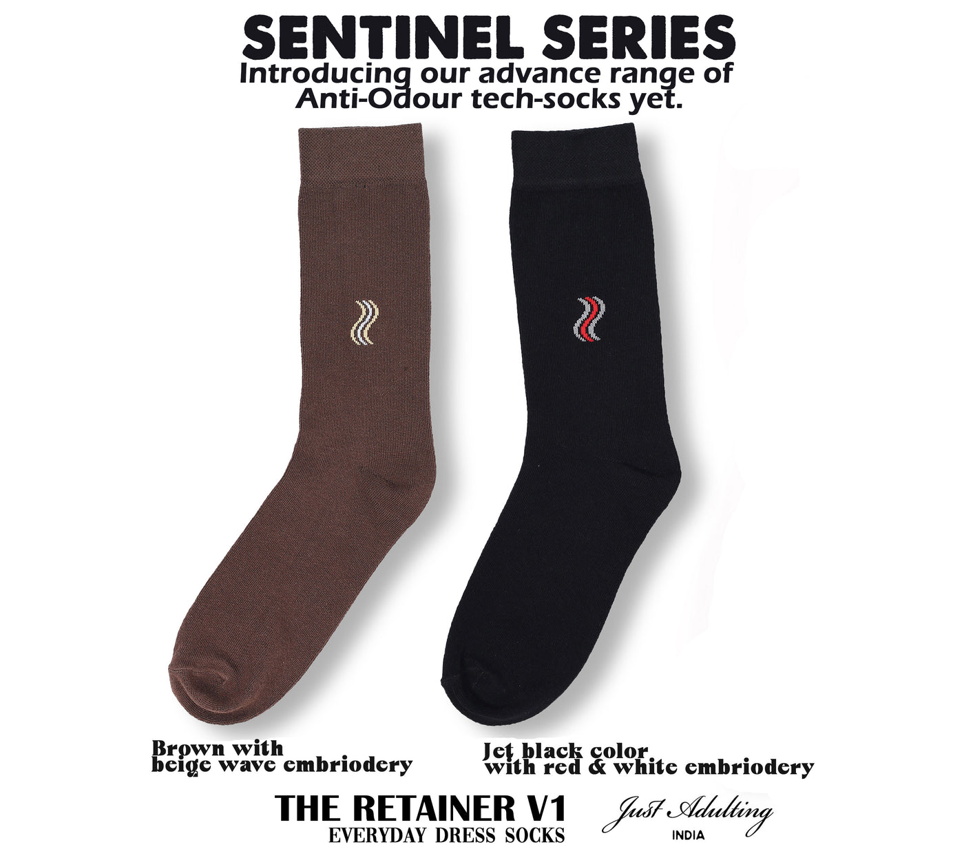 Retainer V1 No-Smell Cotton Socks (Pack of 2)