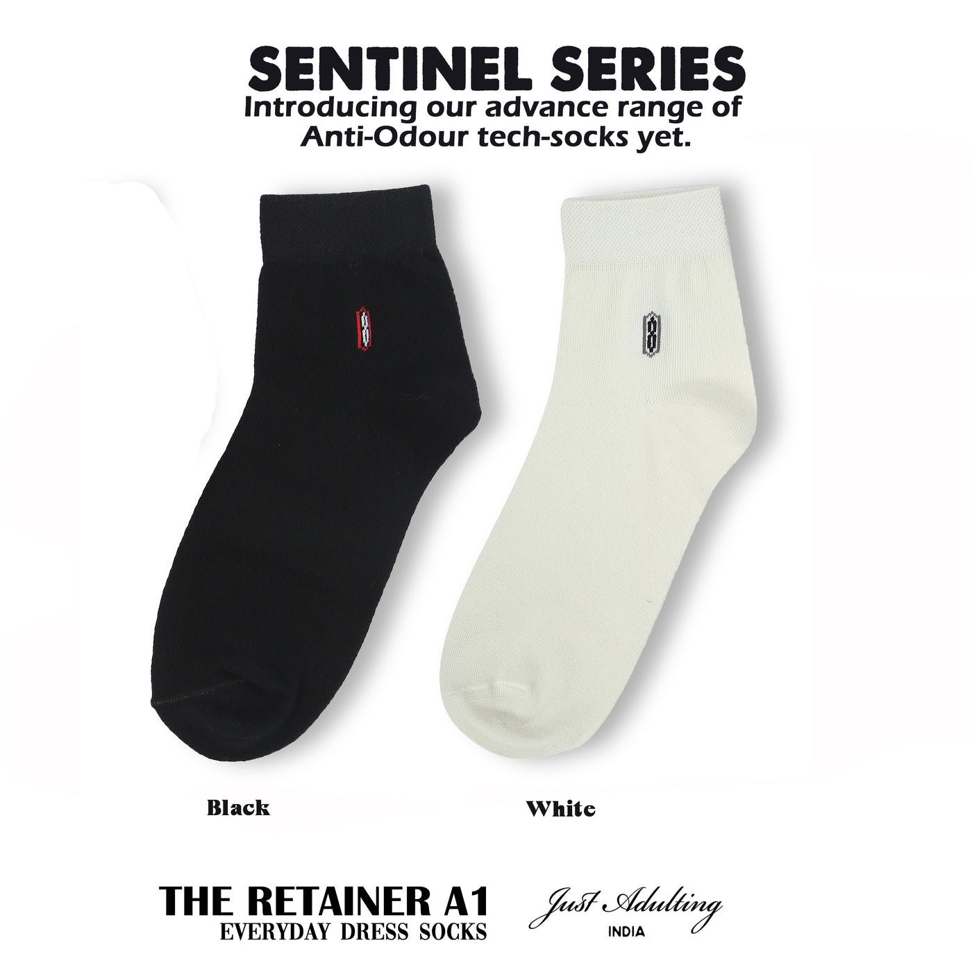 Retainer A1 No-Smell Cotton Socks (Pack of 2)