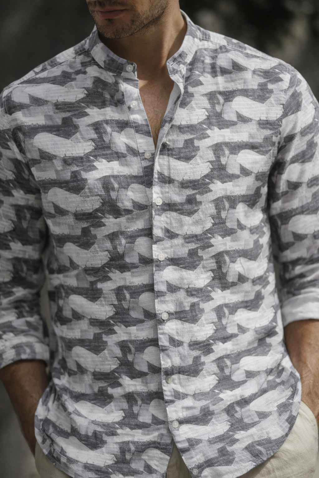 Grey Abstract Shirt