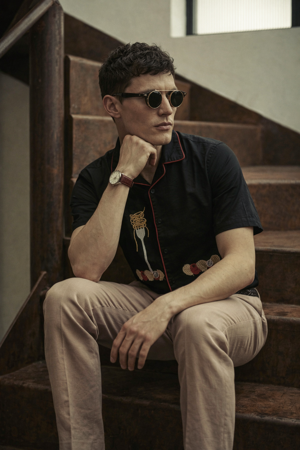 Afterlight Relaxed-Fit Embroidered Cotton Cuban Shirt