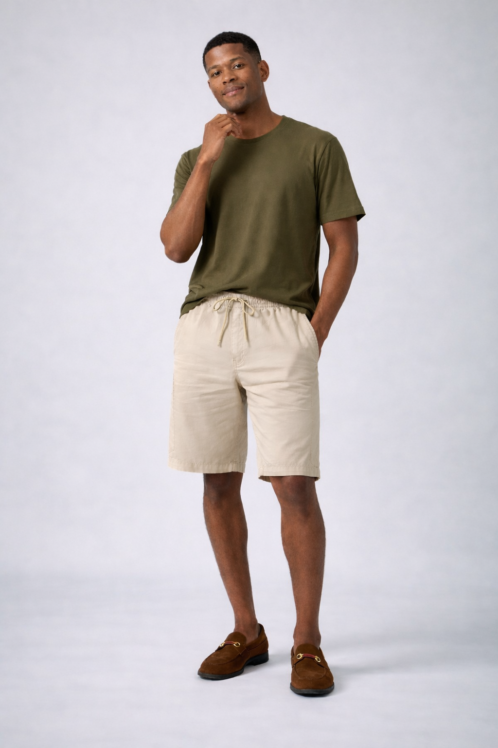 Men's Relaxed Fit Drawstring Casual Shorts