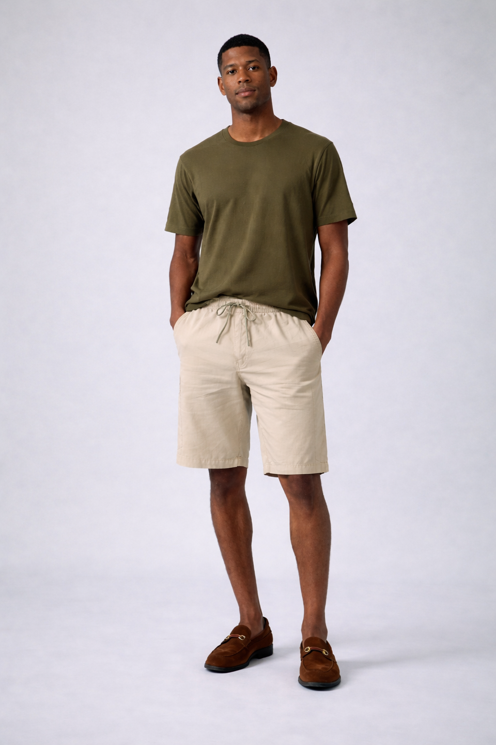 Men's Relaxed Fit Drawstring Casual Shorts