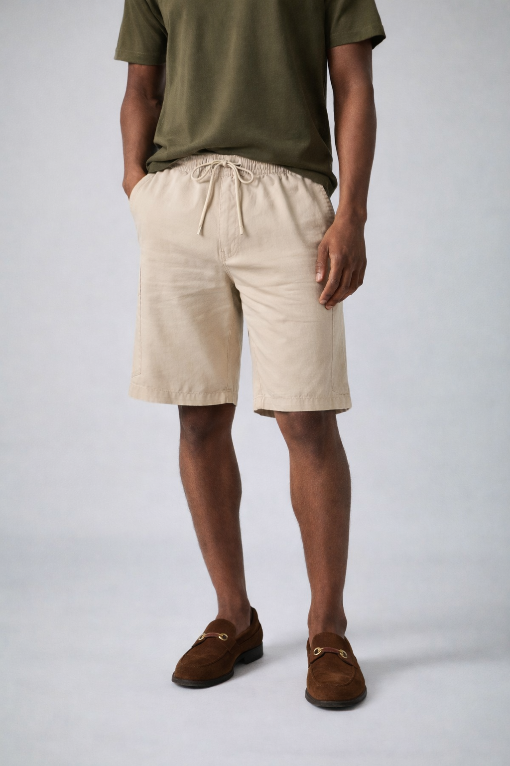 Men's Relaxed Fit Drawstring Casual Shorts