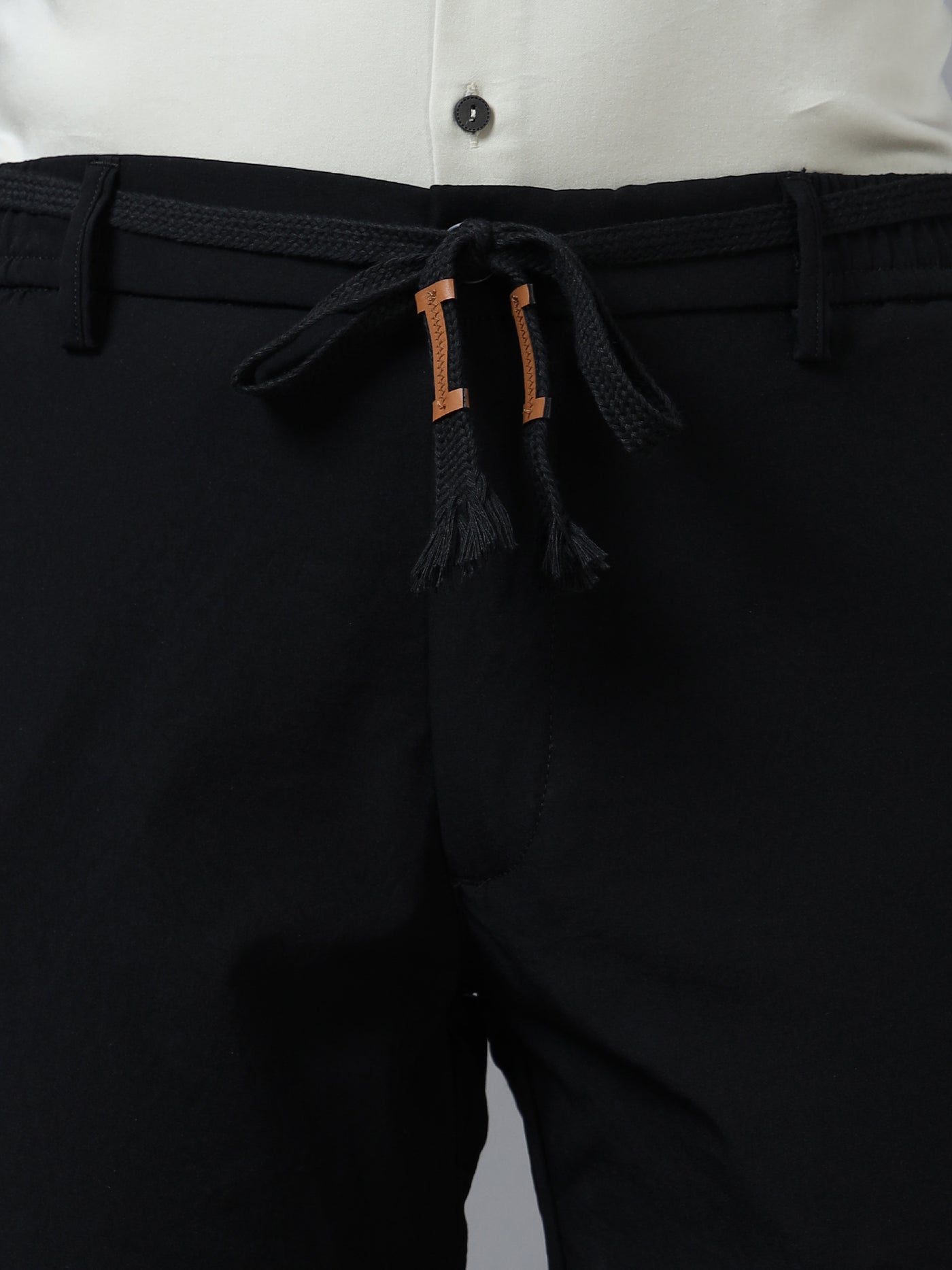 Elegant Classic Drawstring Tailored Trousers