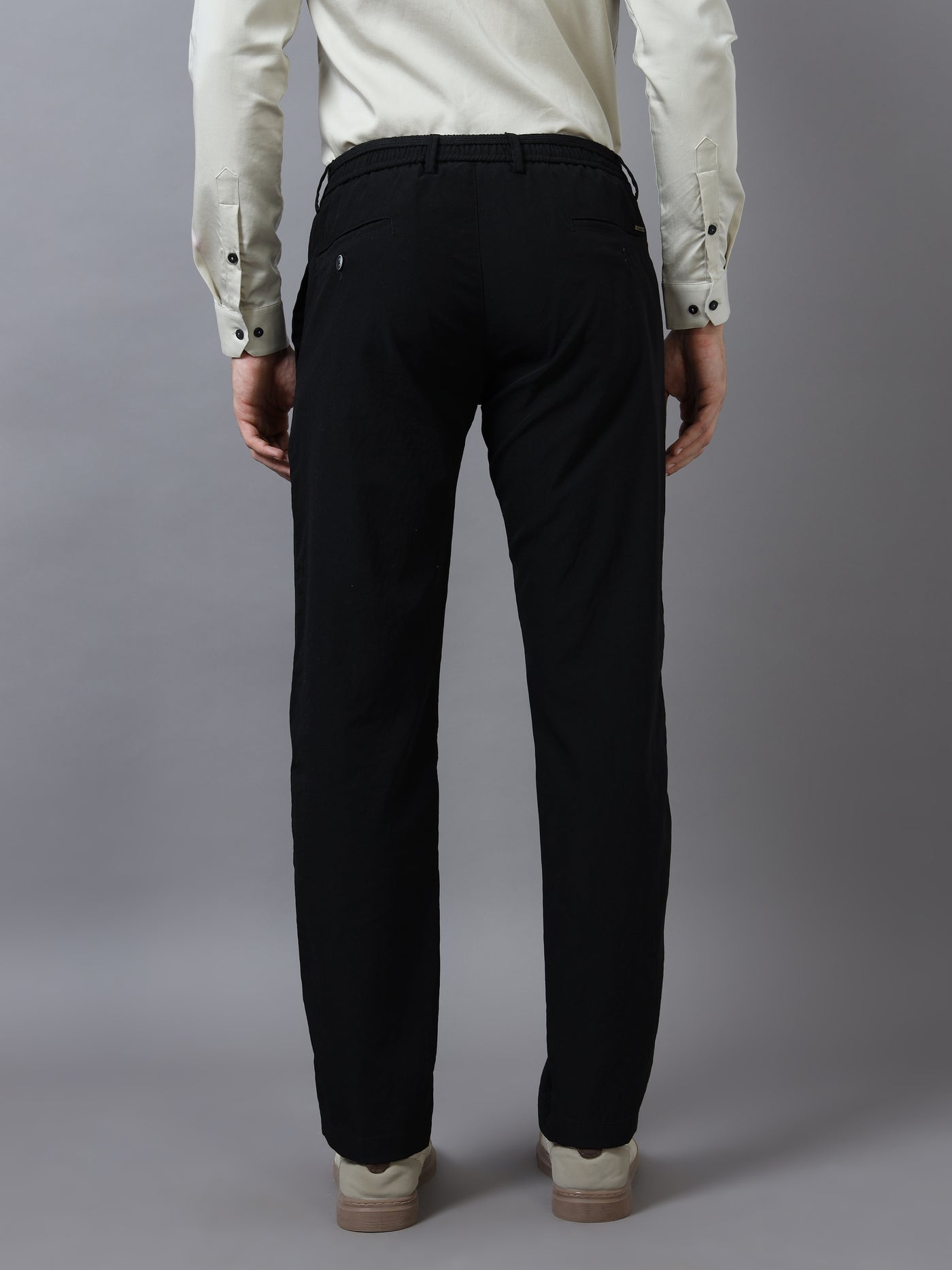 Elegant Classic Drawstring Tailored Trousers