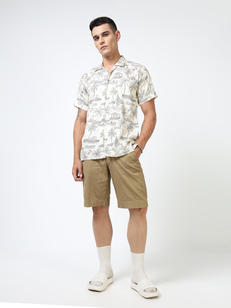 Bayline Etch Printed Cuban Shirt