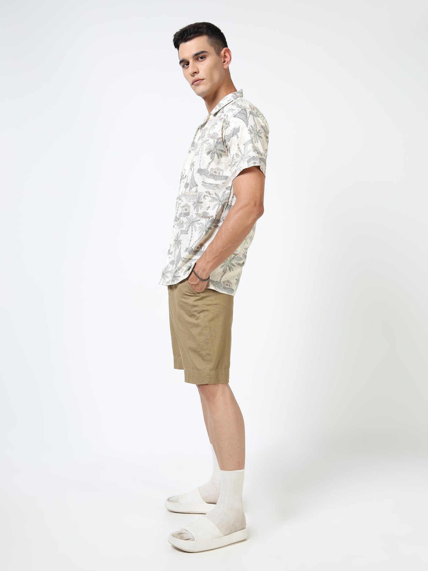 Bayline Etch Printed Cuban Shirt