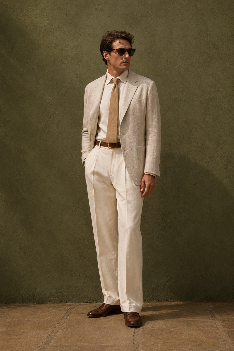 Tailored Fit Linen Suit