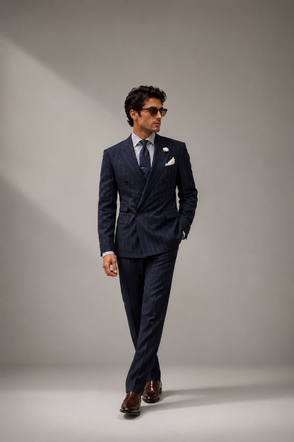 SIGNATURE ITALIAN PINSTRIPE SUIT PANT