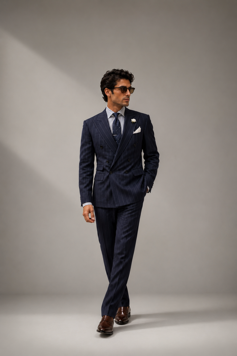 SIGNATURE ITALIAN PINSTRIPE SUIT PANT