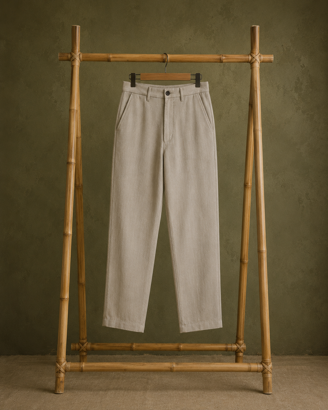 Loose Pleated Linen Dress Pant