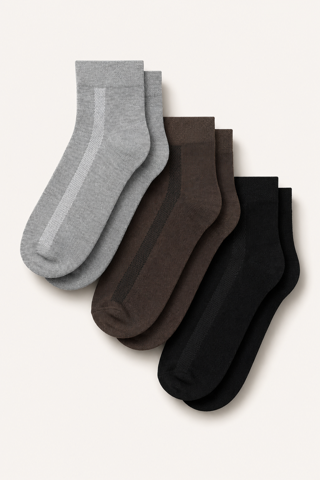 COSMO A2 No-Smell Cotton Socks (Pack of 3)