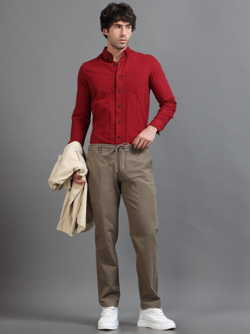 Classic Stripe Relaxed Fit Drawstring Trouser