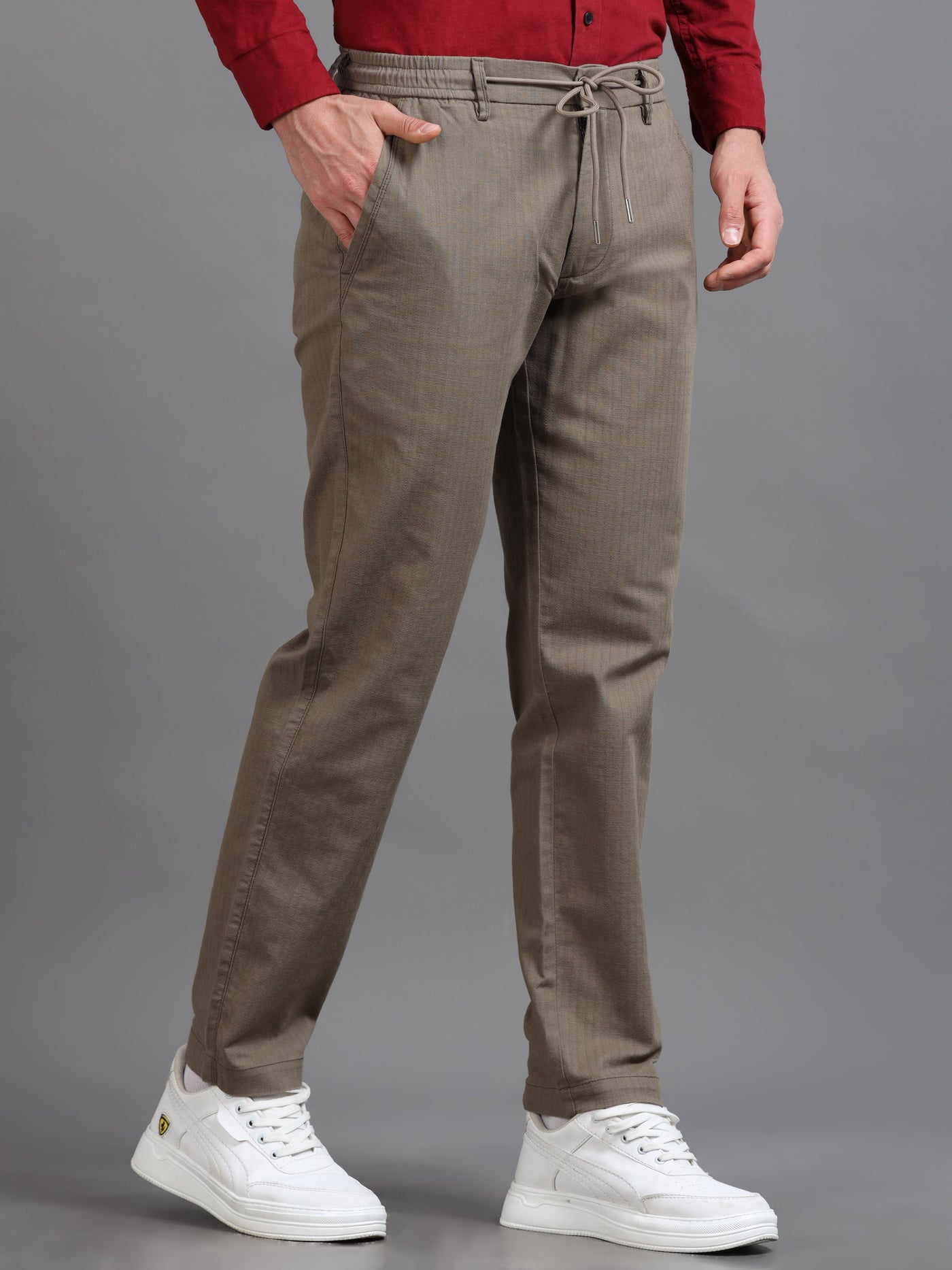 Classic Stripe Relaxed Fit Drawstring Trouser