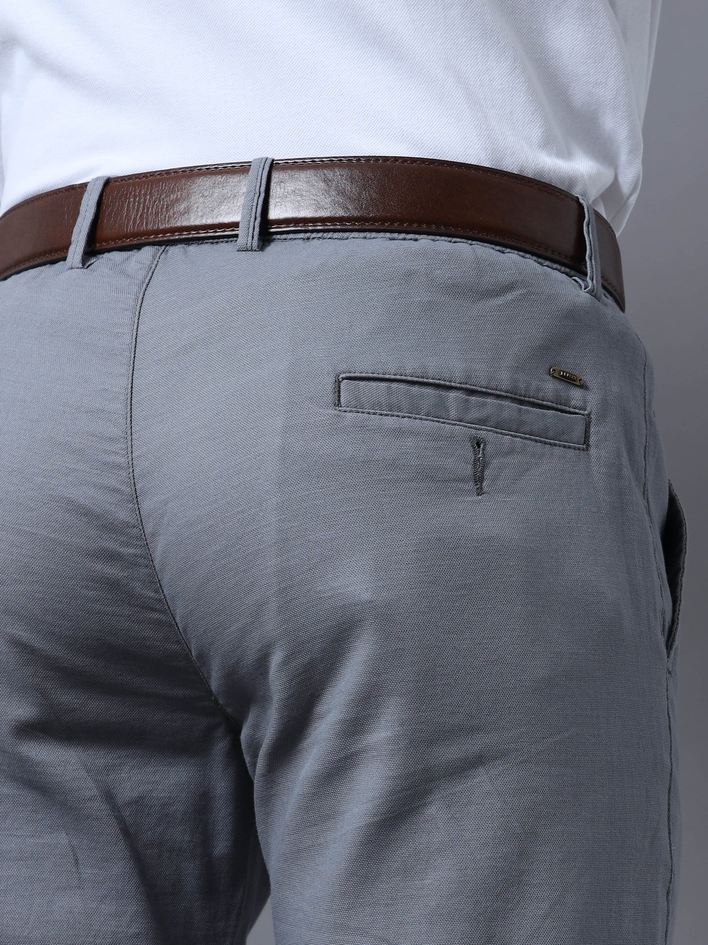 Grey Pinstripe Formal Pants
