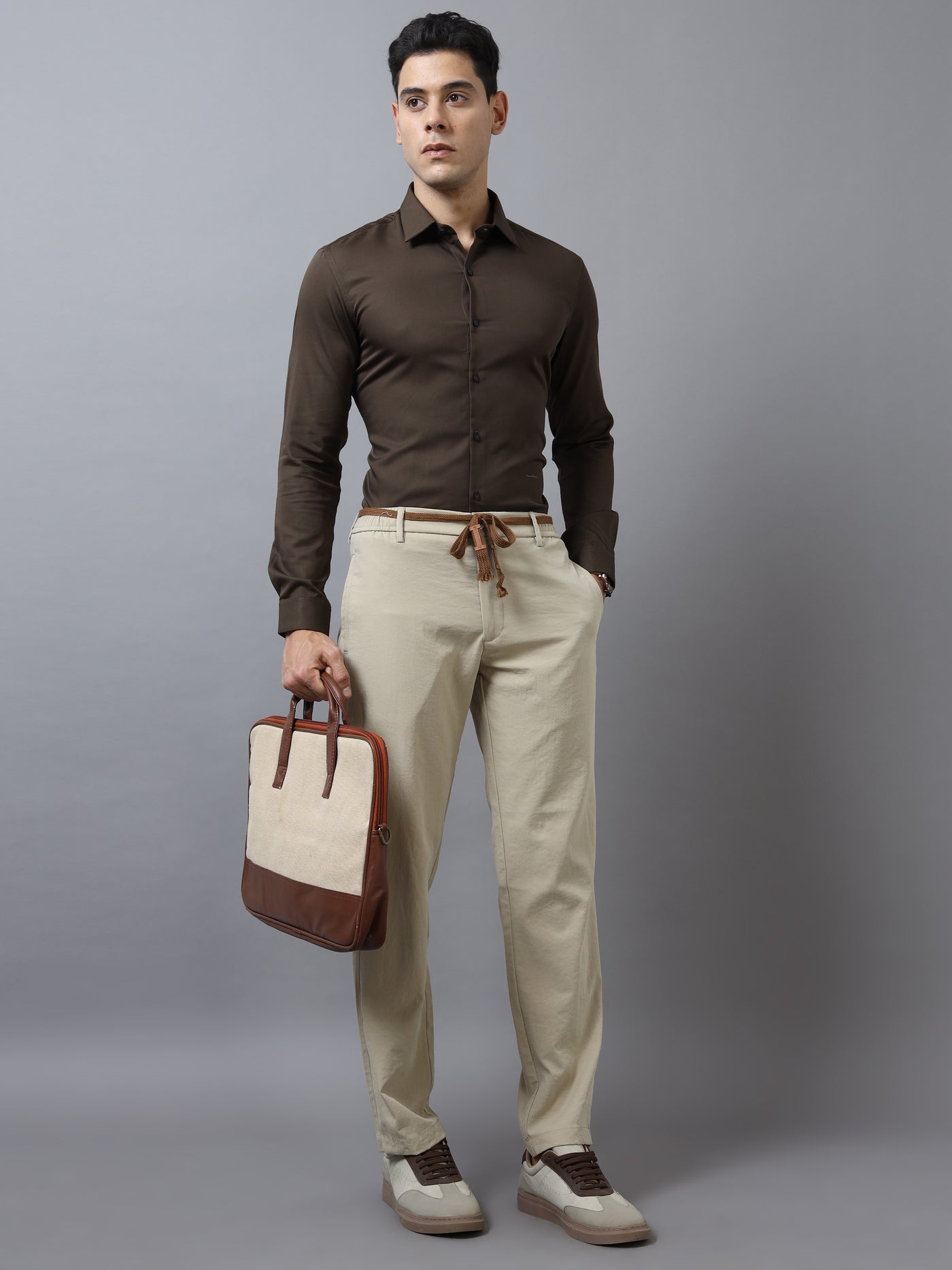 Elegant Classic Drawstring Tailored Trousers