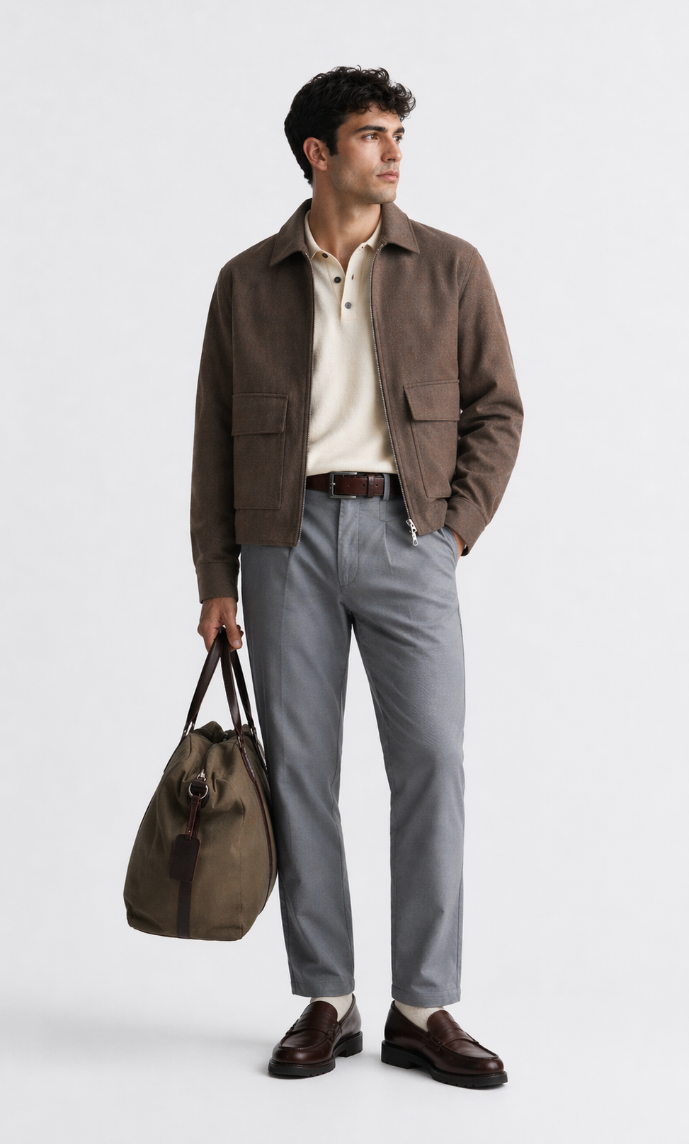 Grey Pinstripe Formal Pants