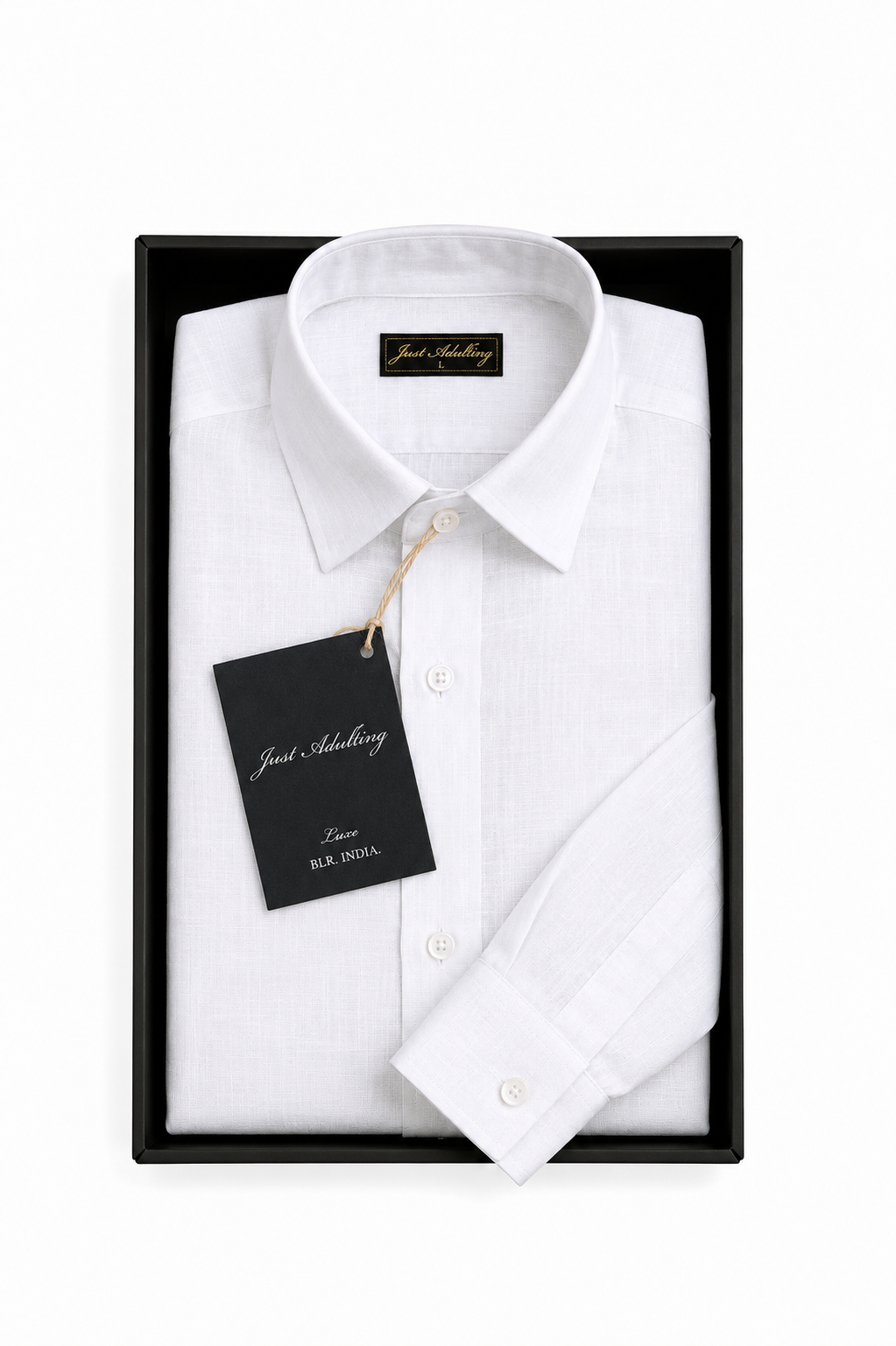 RELAXED-FIT LINEN SHIRT — White