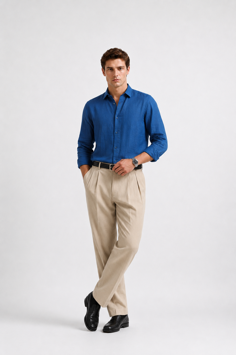 RELAXED-FIT LINEN SHIRT