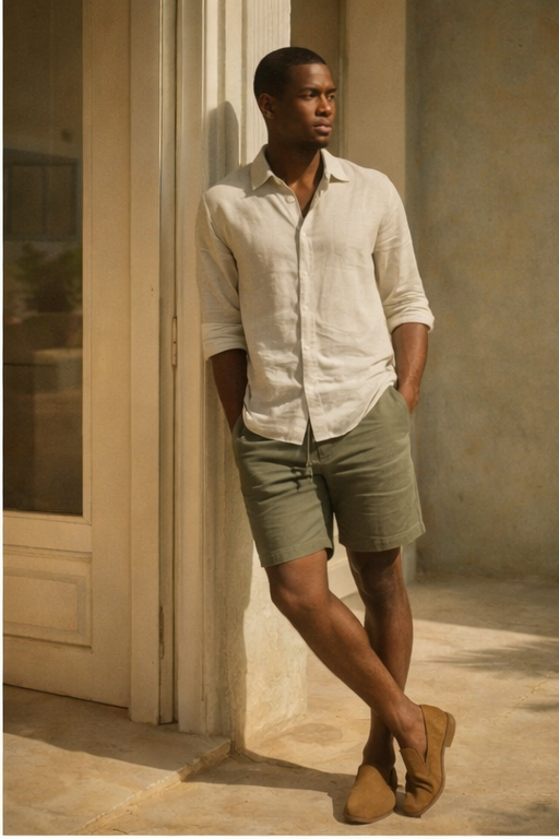Men's Relaxed Fit Drawstring Casual Shorts