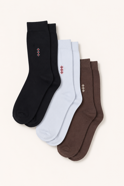 Retainer V2 No-Smell Cotton Socks (Pack of 3)