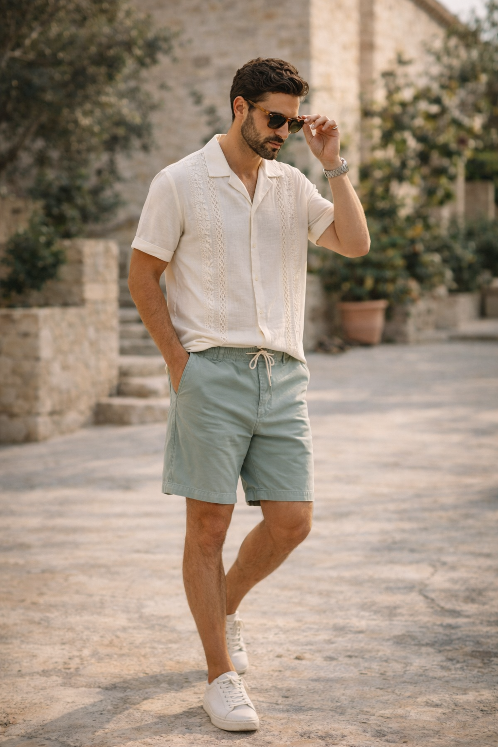 Men's Relaxed Fit Drawstring Casual Shorts