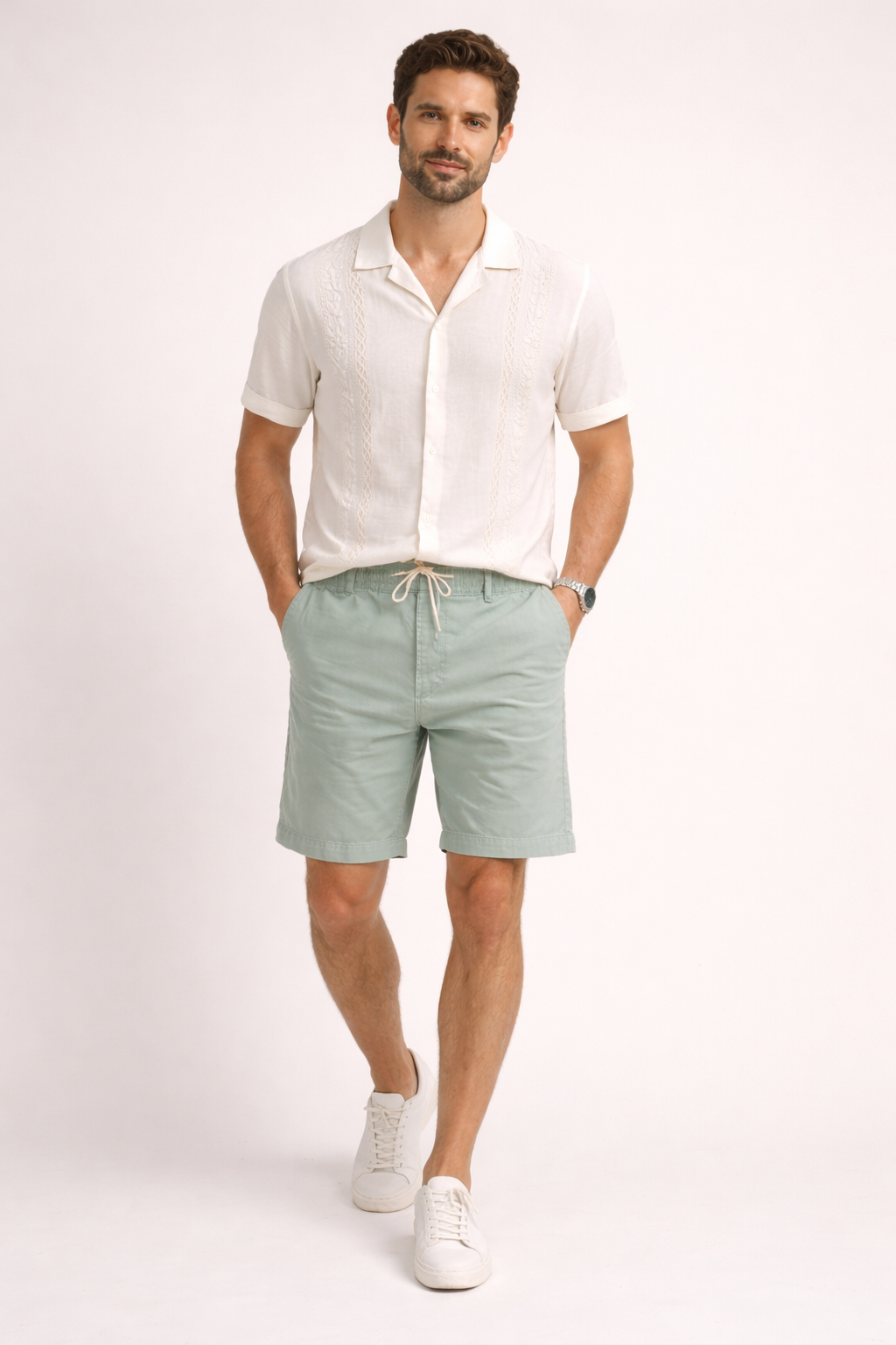Men's Relaxed Fit Drawstring Casual Shorts