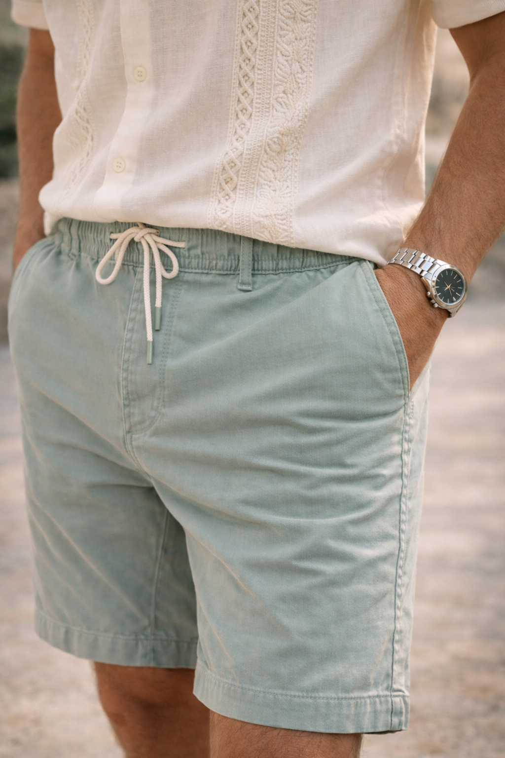 Men's Relaxed Fit Drawstring Casual Shorts
