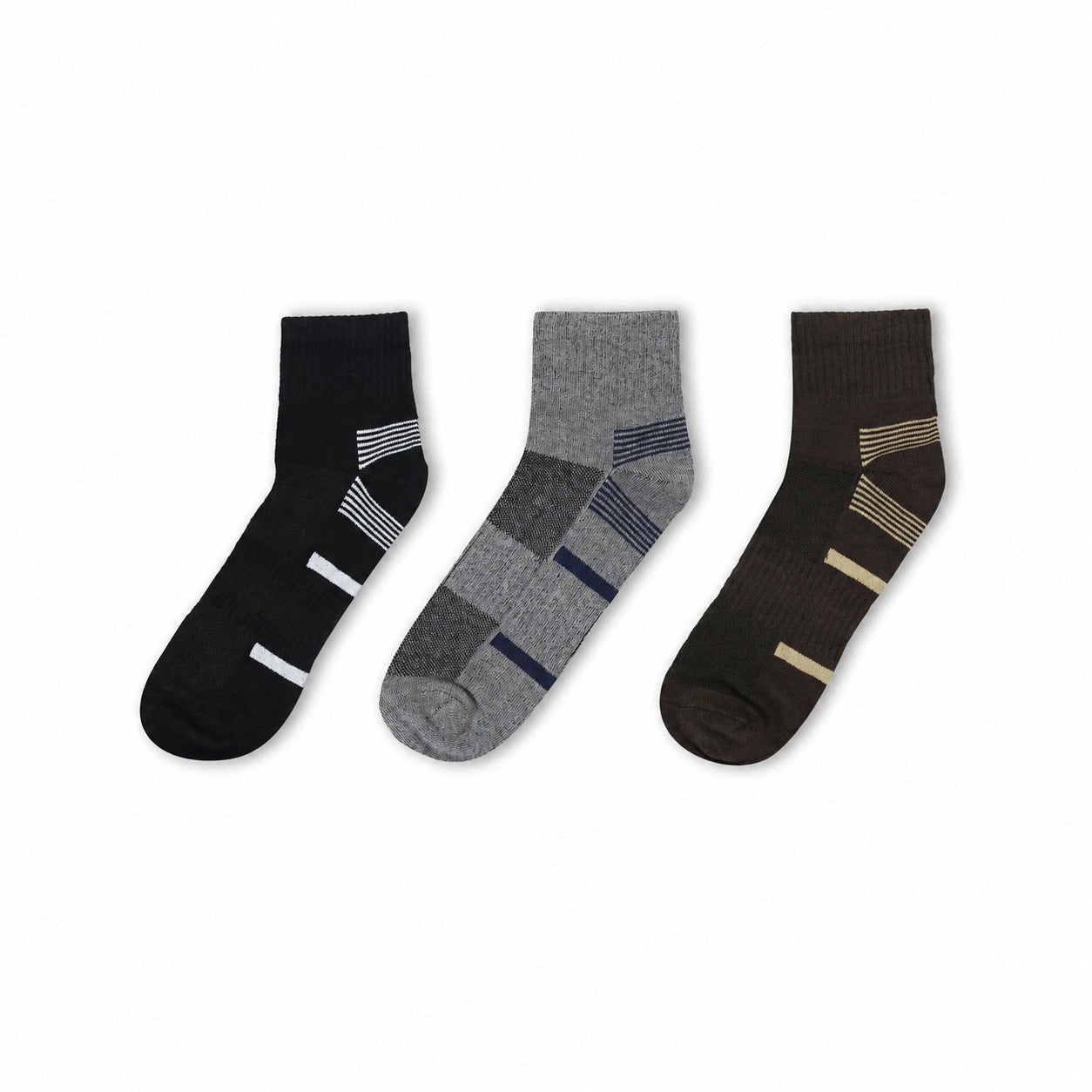 Stride Set One No-Smell Cotton Socks (Pack of 3)