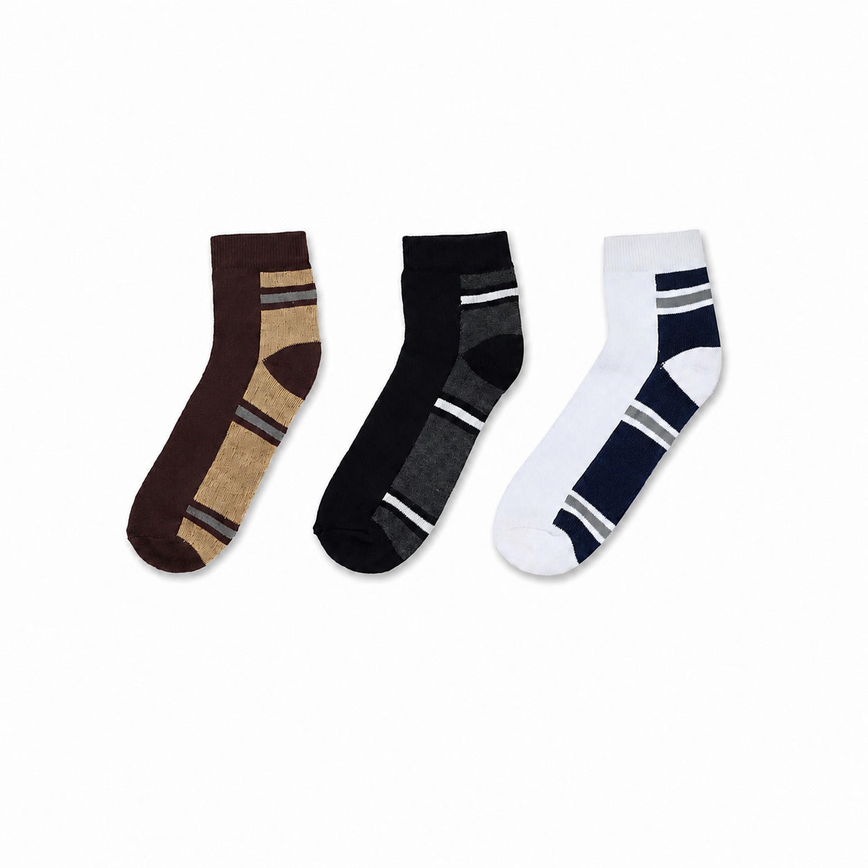 Stride Set Two No-Smell Cotton Socks (Pack of 3)