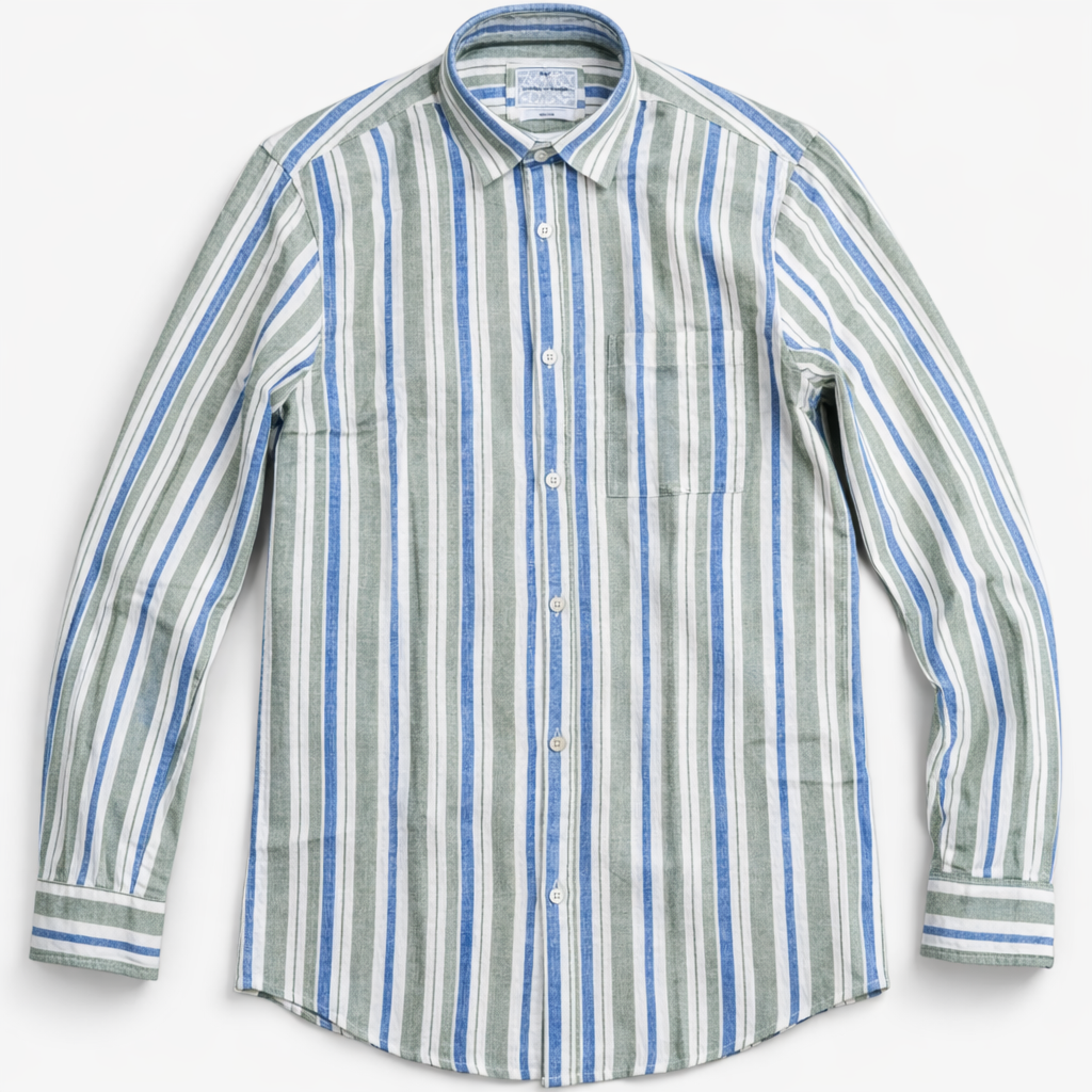 Green & Blue Stripes Shirt
