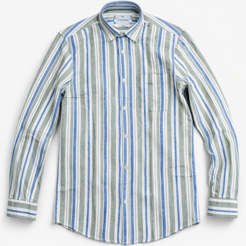 Green & Blue Stripes Shirt