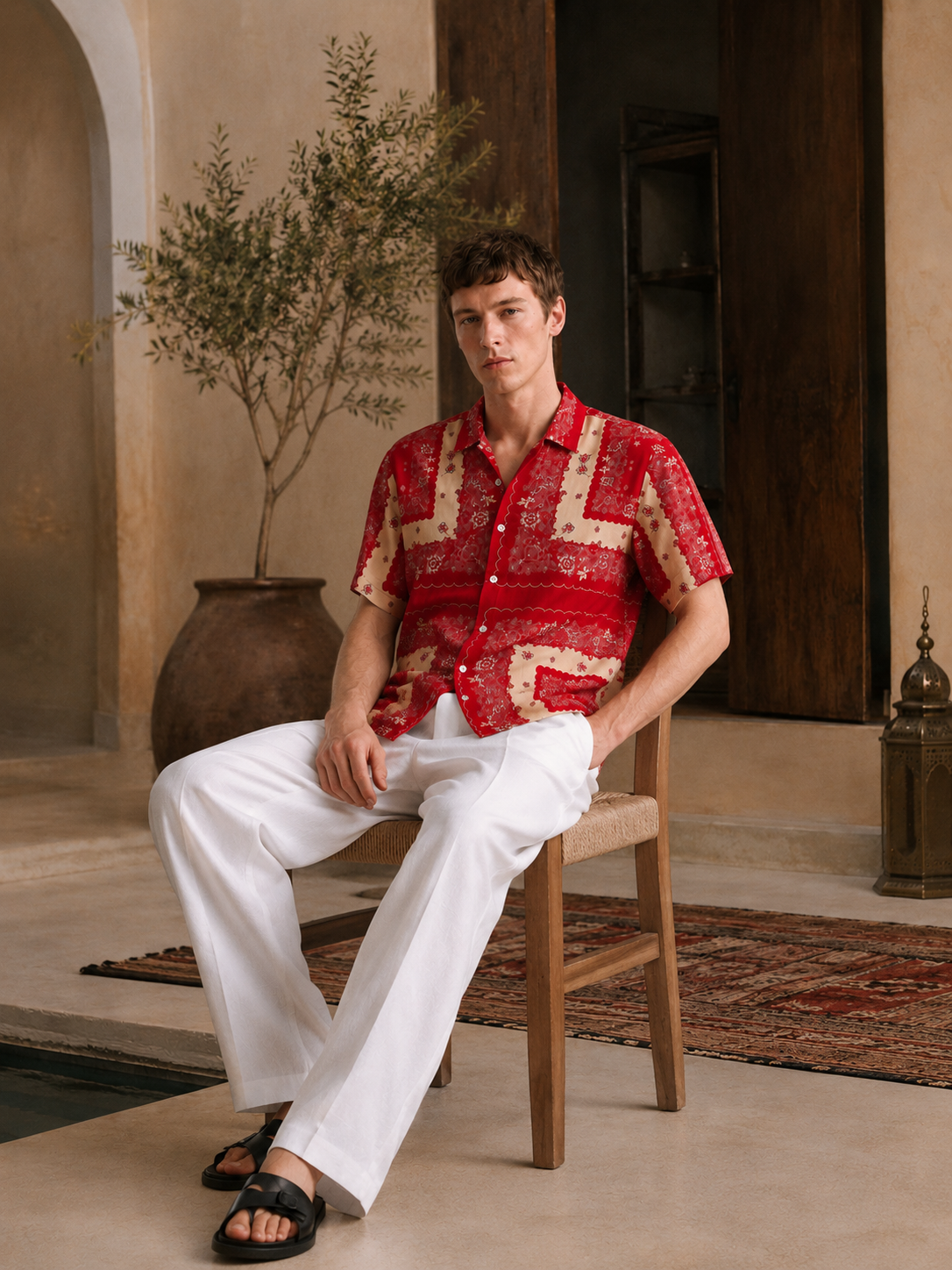 Surkh Courtyard Half sleeves Shirt