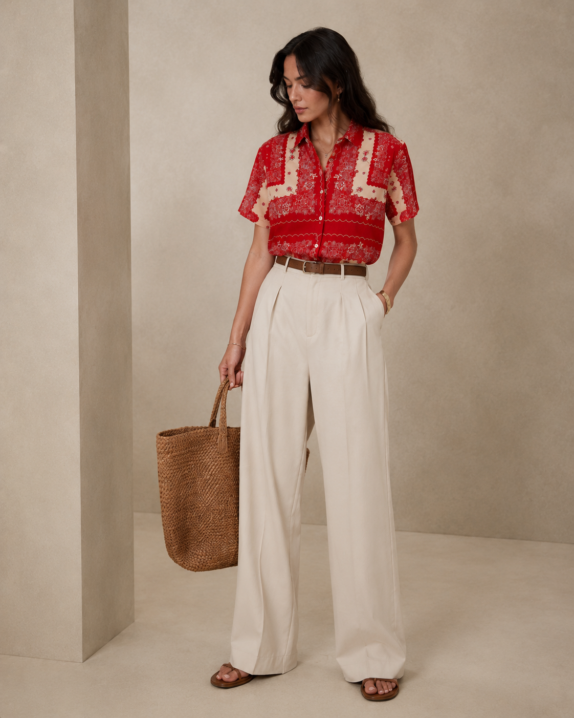 Surkh courtyard half sleeves shirt