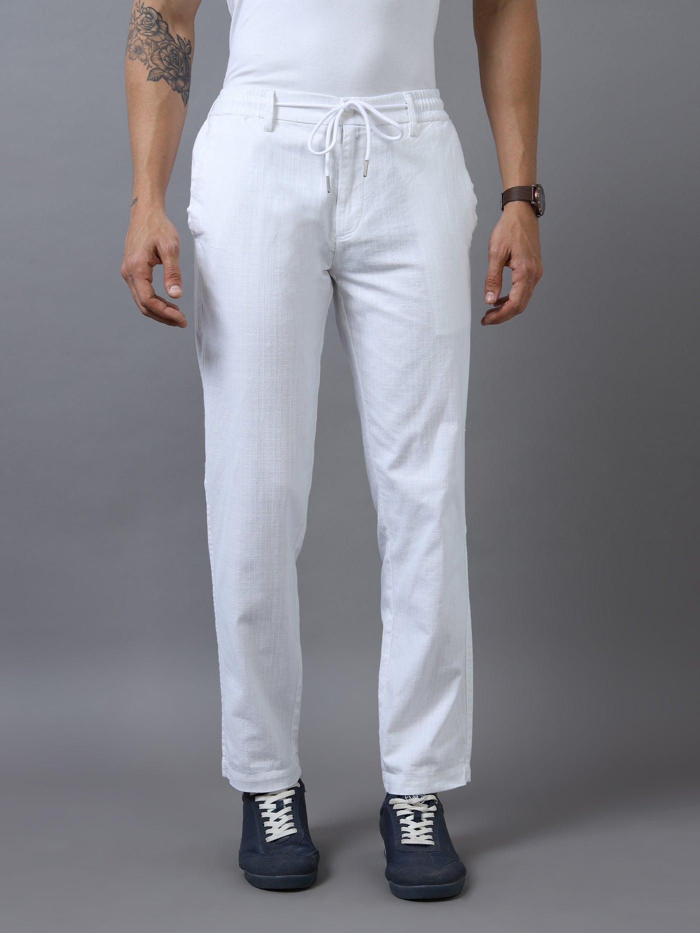 Classic Stripe Relaxed Fit Drawstring Trouser