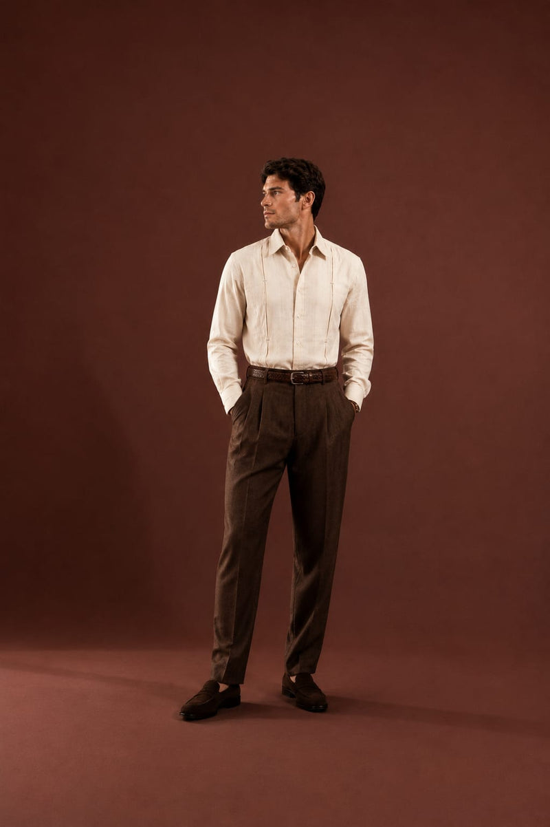 KALA-COTTON PLEATED SHIRT V1