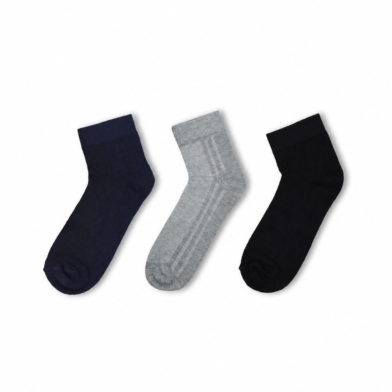COSMO A3 No-Smell Cotton Socks (Pack of 3)